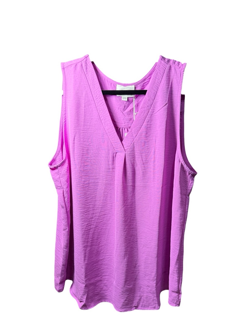 Andrée by Unit Hot Pink Sleeveless V-Neck Tank Top Size 1X NWT